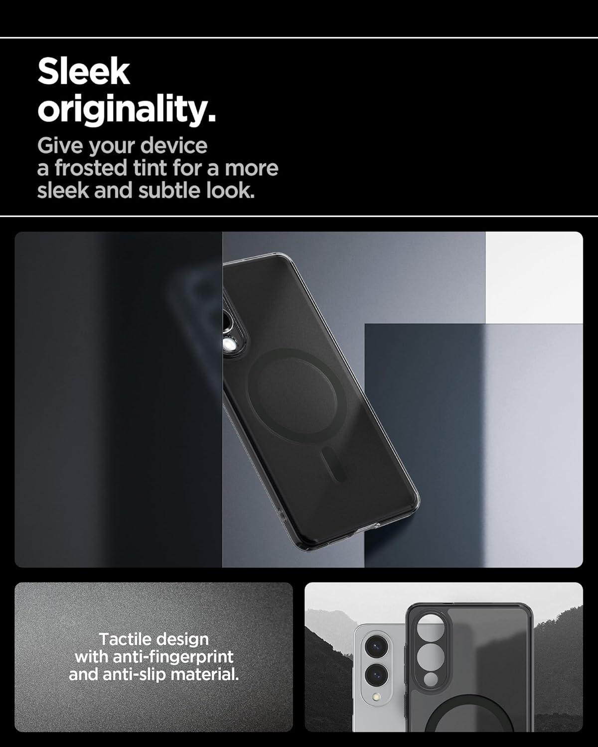 imageSpigen for Galaxy S26 Ultra Case Ultra Hybrid MagFit AntiYellowing Compatible with MagSafe Fast Wireless Charging Clear WhiteFrost Black