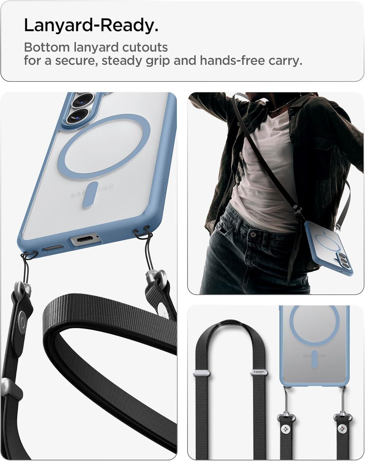 imageSpigen for Galaxy S26 Ultra Case Ultra Hybrid MagFit AntiYellowing Compatible with MagSafe Fast Wireless Charging Clear WhiteLight Blue