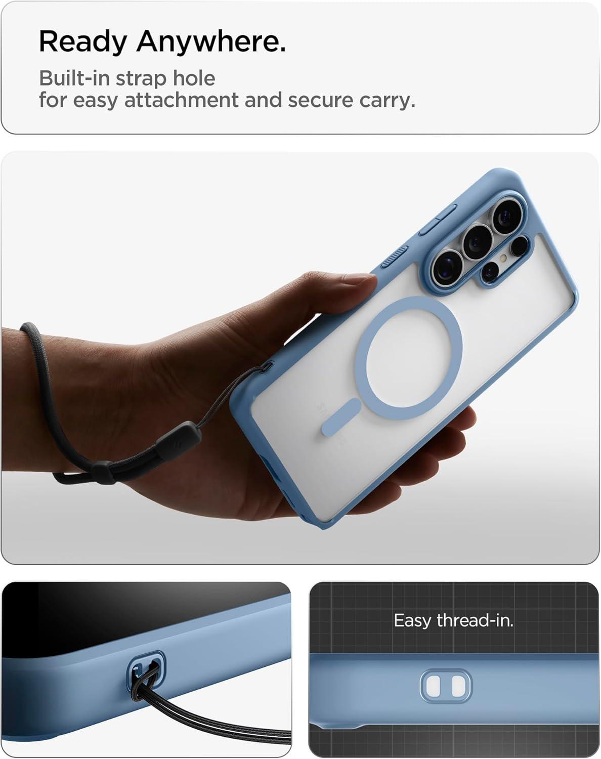 imageSpigen for Galaxy S26 Ultra Case Ultra Hybrid MagFit AntiYellowing Compatible with MagSafe Fast Wireless Charging Clear WhiteLight Blue