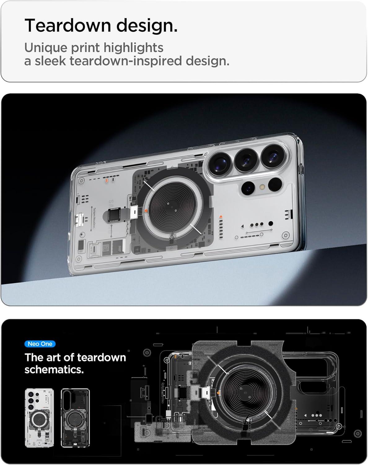 imageSpigen for Galaxy S26 Ultra Case Ultra Hybrid MagFit AntiYellowing Compatible with MagSafe Fast Wireless Charging Clear WhiteNeo One