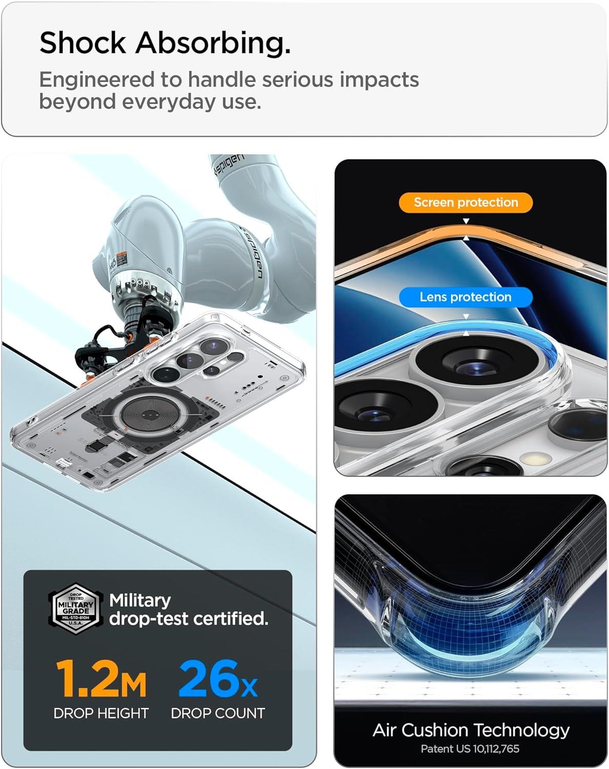 imageSpigen for Galaxy S26 Ultra Case Ultra Hybrid MagFit AntiYellowing Compatible with MagSafe Fast Wireless Charging Clear WhiteNeo One
