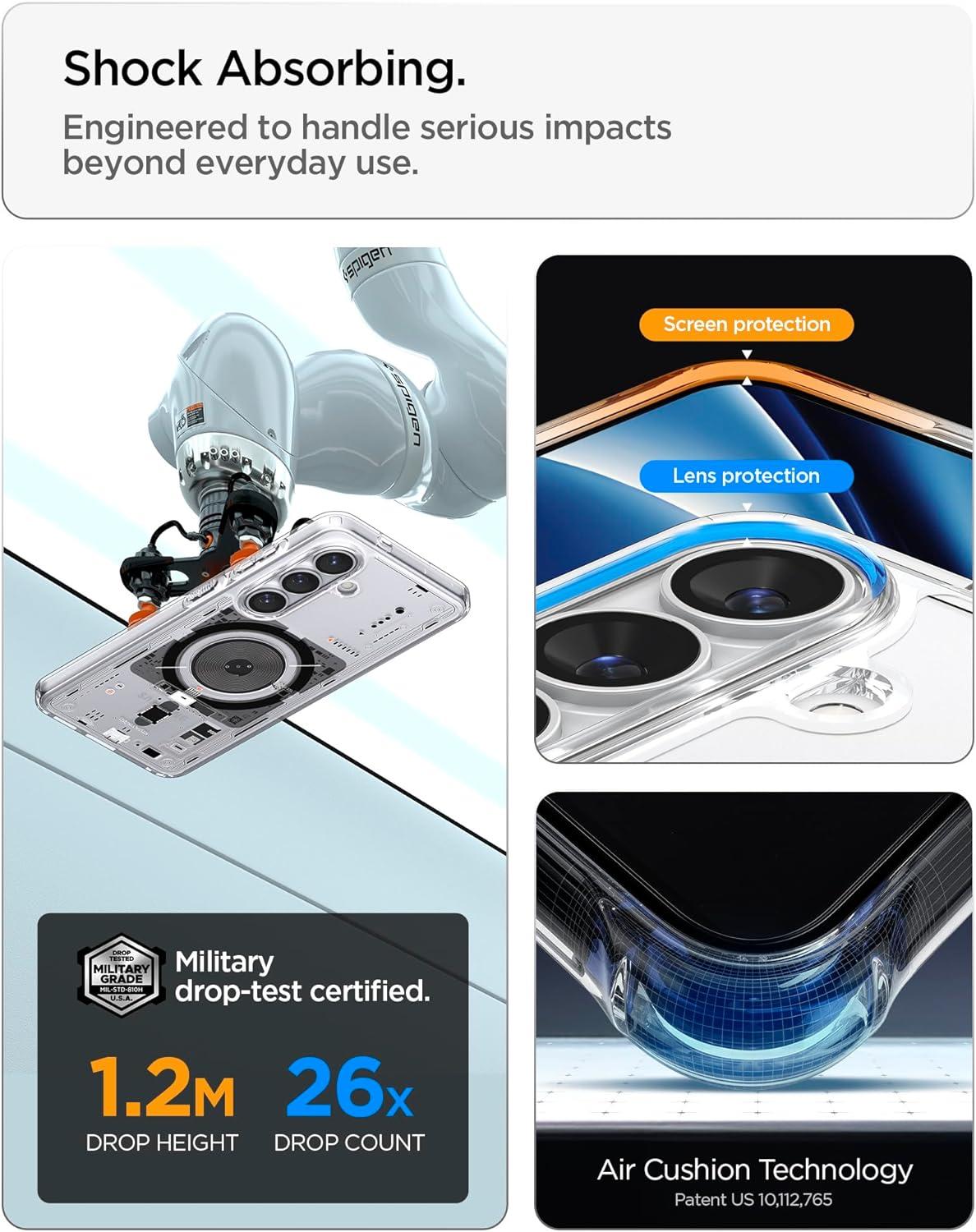 imageSpigen for Galaxy S26 Ultra Case Ultra Hybrid MagFit AntiYellowing Compatible with MagSafe Fast Wireless Charging Clear WhiteNeo One