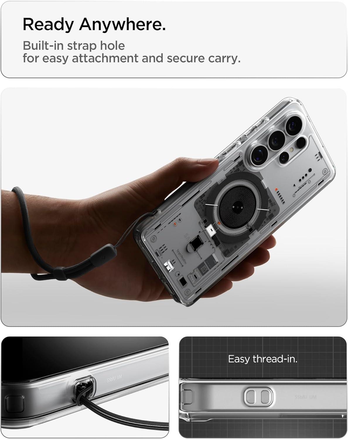 imageSpigen for Galaxy S26 Ultra Case Ultra Hybrid MagFit AntiYellowing Compatible with MagSafe Fast Wireless Charging Clear WhiteNeo One