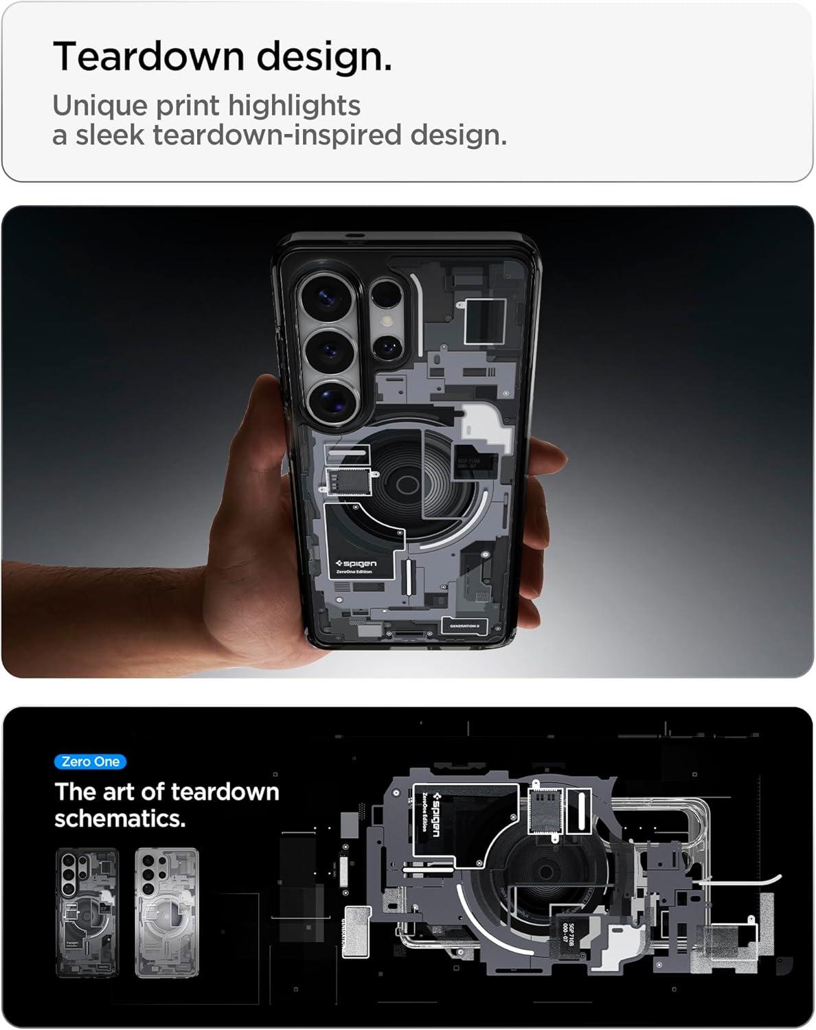 imageSpigen for Galaxy S26 Ultra Case Ultra Hybrid MagFit AntiYellowing Compatible with MagSafe Fast Wireless Charging Clear WhiteZero One Black