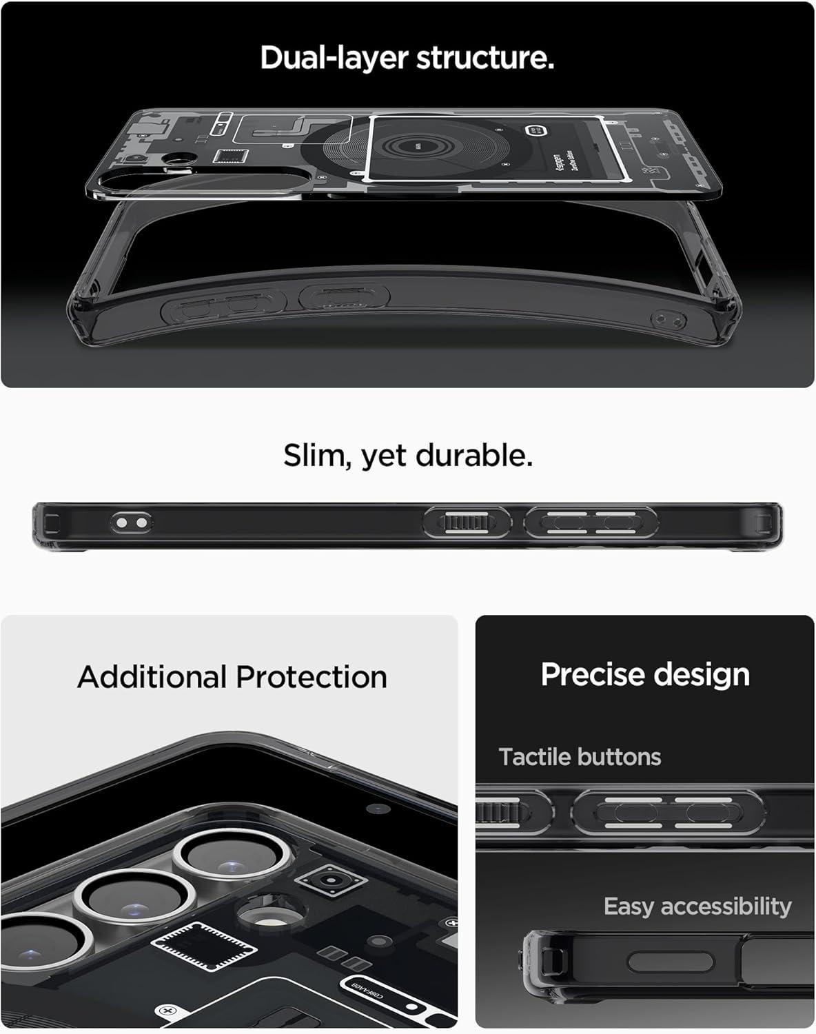 imageSpigen for Galaxy S26 Ultra Case Ultra Hybrid MagFit AntiYellowing Compatible with MagSafe Fast Wireless Charging Clear WhiteZero One Black