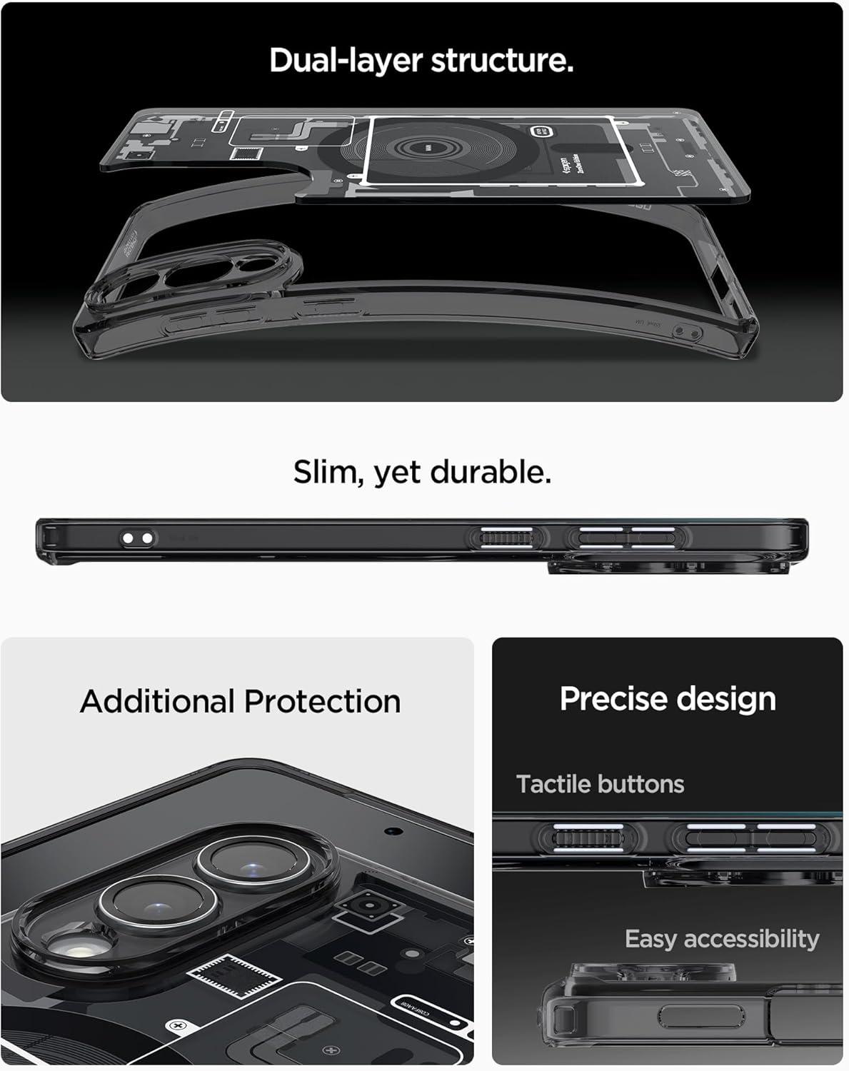 imageSpigen for Galaxy S26 Ultra Case Ultra Hybrid MagFit AntiYellowing Compatible with MagSafe Fast Wireless Charging Clear WhiteZero One Black