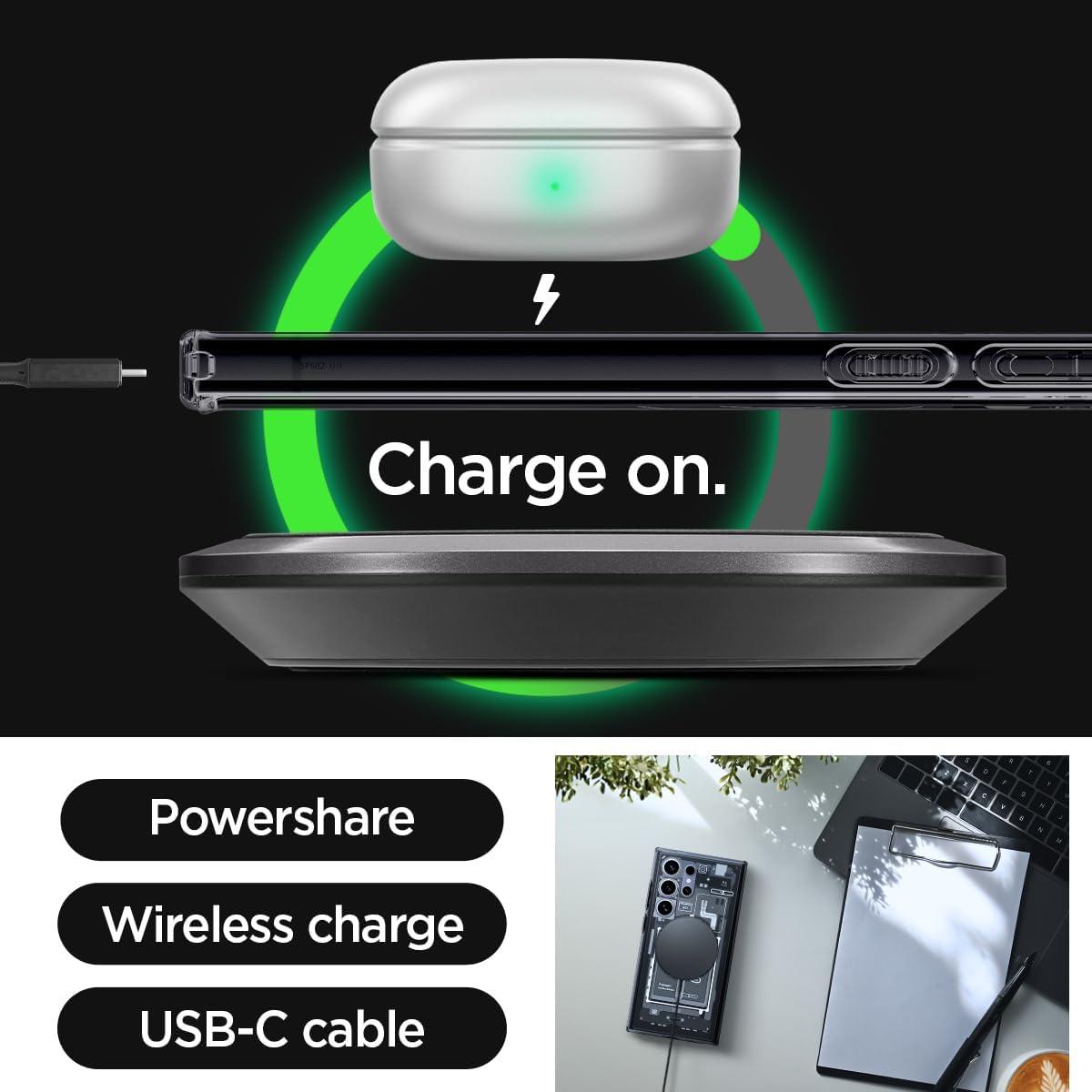 imageSpigen for Galaxy S26 Ultra Case Ultra Hybrid MagFit AntiYellowing Compatible with MagSafe Fast Wireless Charging Clear WhiteZero One Black
