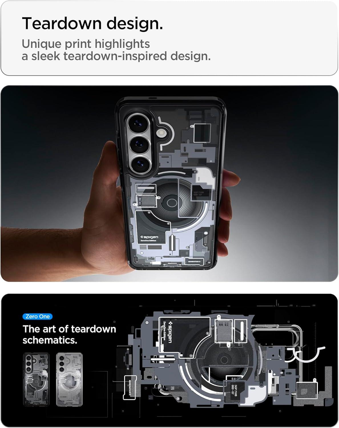 imageSpigen for Galaxy S26 Ultra Case Ultra Hybrid MagFit AntiYellowing Compatible with MagSafe Fast Wireless Charging Clear WhiteZero One Black