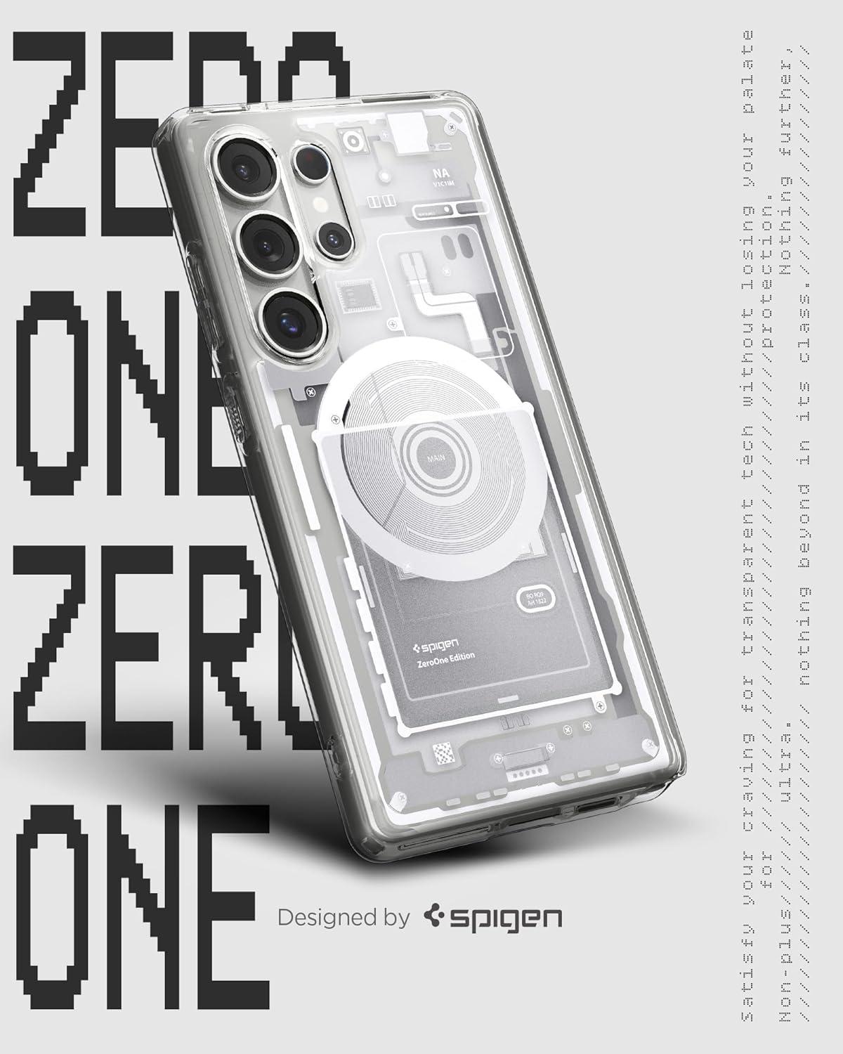 imageSpigen for Galaxy S26 Ultra Case Ultra Hybrid MagFit AntiYellowing Compatible with MagSafe Fast Wireless Charging Clear WhiteZero One White