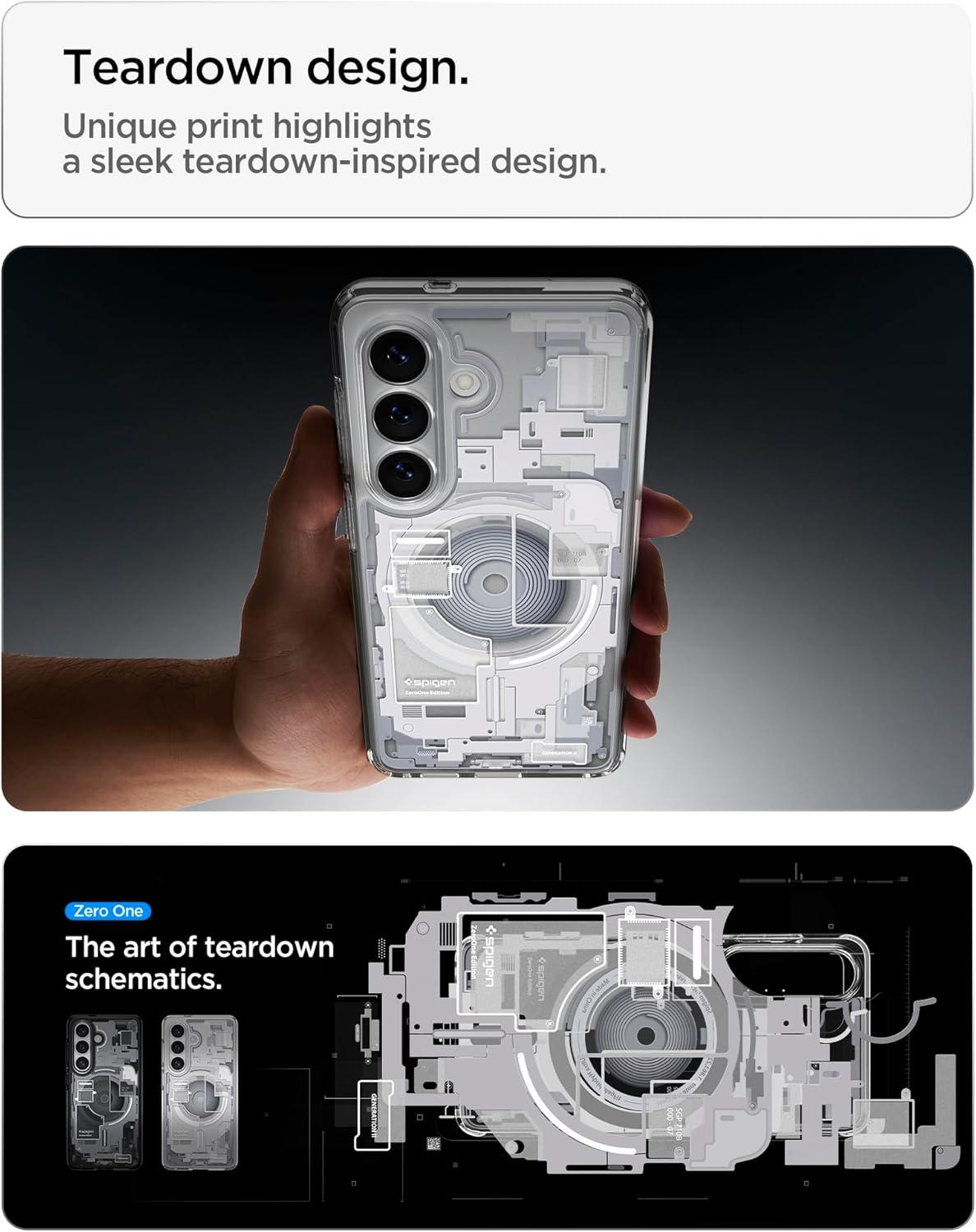 imageSpigen for Galaxy S26 Ultra Case Ultra Hybrid MagFit AntiYellowing Compatible with MagSafe Fast Wireless Charging Clear WhiteZero One White