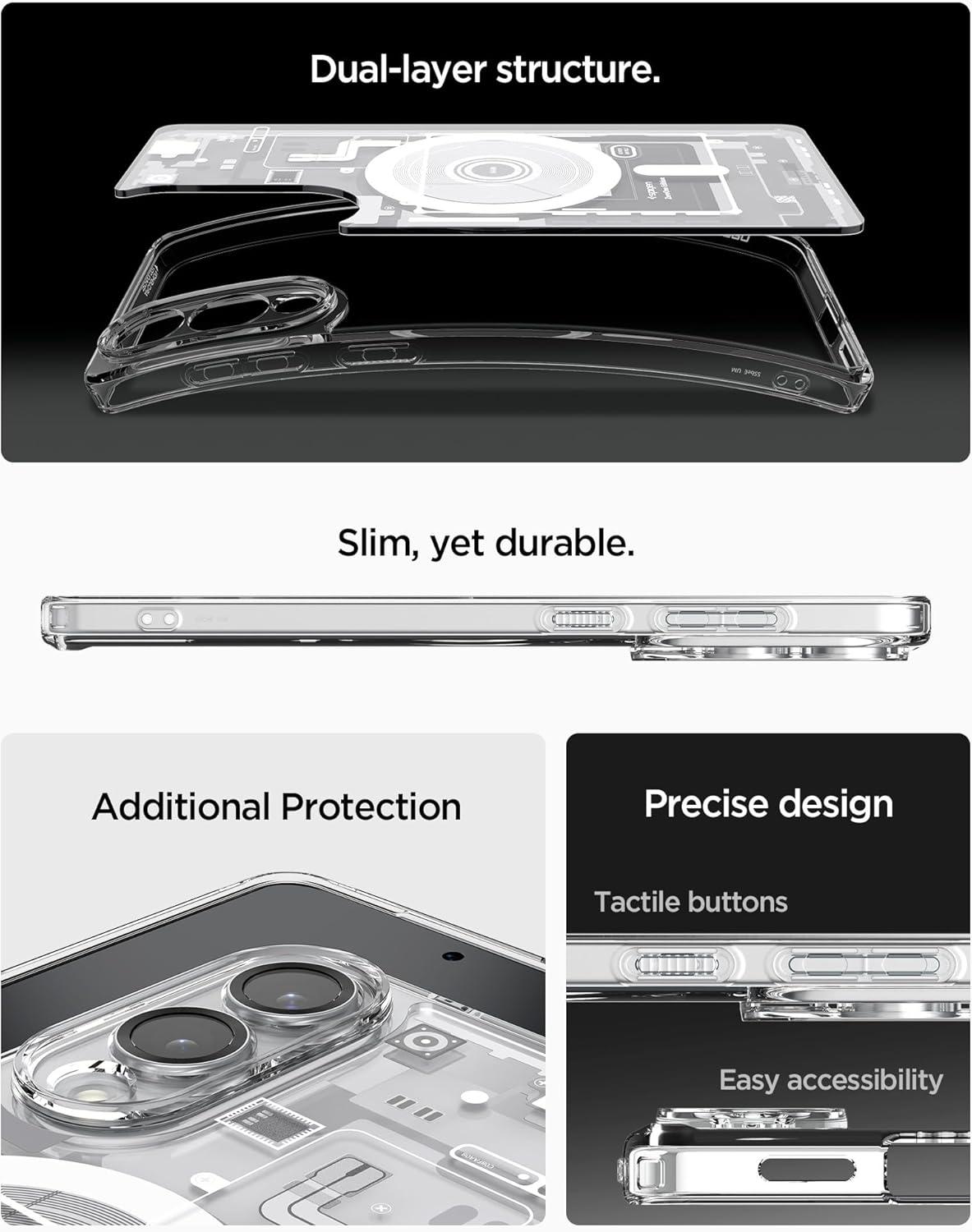 imageSpigen for Galaxy S26 Ultra Case Ultra Hybrid MagFit AntiYellowing Compatible with MagSafe Fast Wireless Charging Clear WhiteZero One White