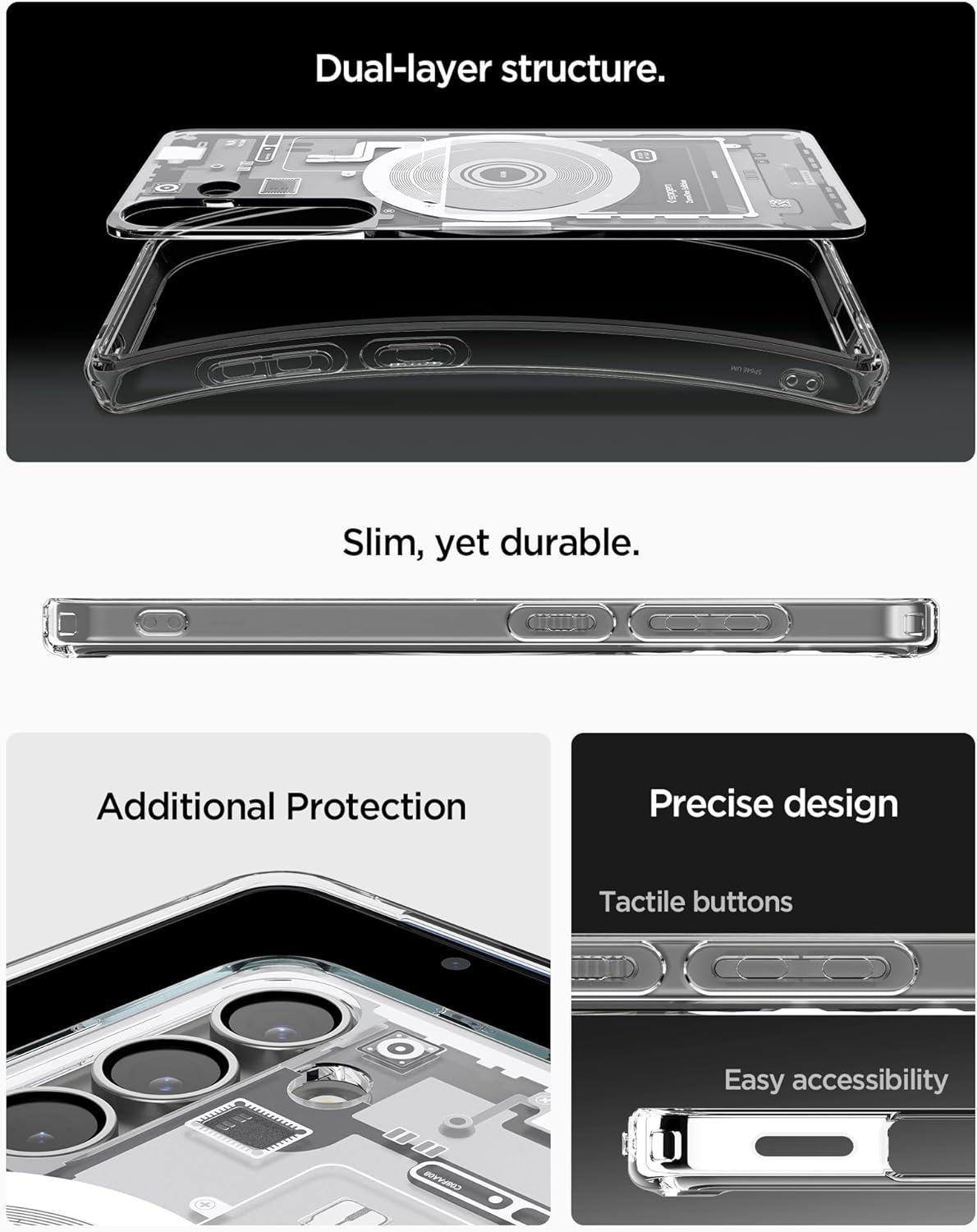 imageSpigen for Galaxy S26 Ultra Case Ultra Hybrid MagFit AntiYellowing Compatible with MagSafe Fast Wireless Charging Clear WhiteZero One White