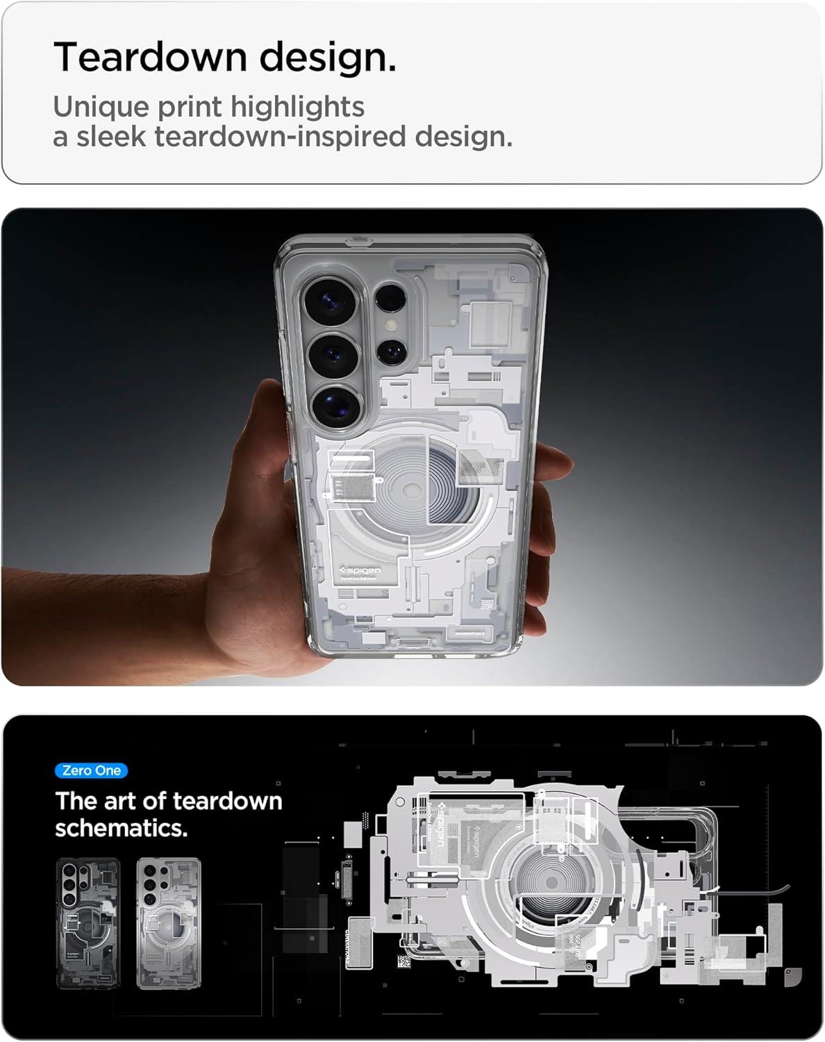 imageSpigen for Galaxy S26 Ultra Case Ultra Hybrid MagFit AntiYellowing Compatible with MagSafe Fast Wireless Charging Clear WhiteZero One White