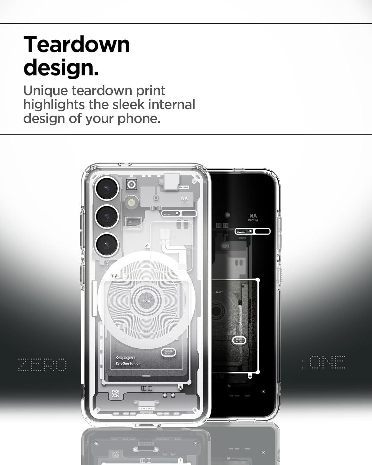 imageSpigen for Galaxy S26 Ultra Case Ultra Hybrid MagFit AntiYellowing Compatible with MagSafe Fast Wireless Charging Clear WhiteZero One White
