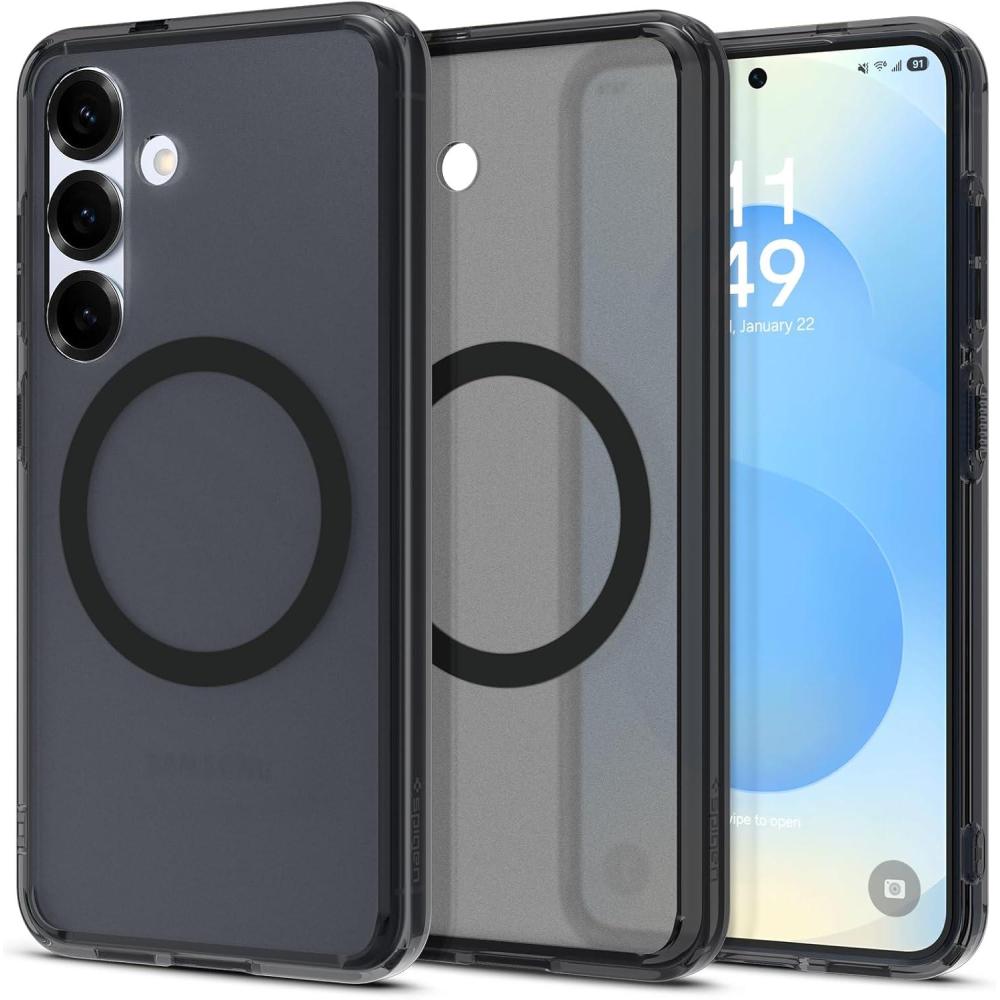 imageSpigen for Galaxy S26 Ultra Case Ultra Hybrid MagFit AntiYellowing Compatible with MagSafe Fast Wireless Charging Clear WhiteFrost Black