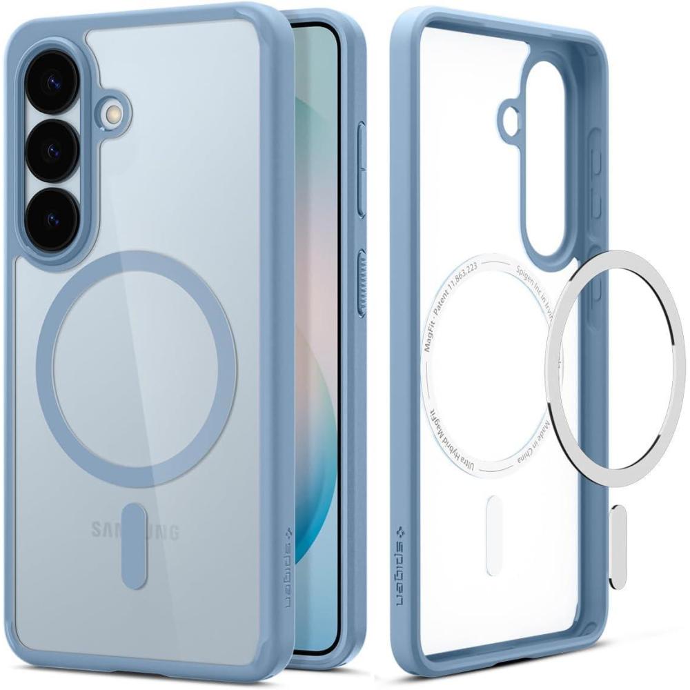 imageSpigen for Galaxy S26 Ultra Case Ultra Hybrid MagFit AntiYellowing Compatible with MagSafe Fast Wireless Charging Clear WhiteLight Blue