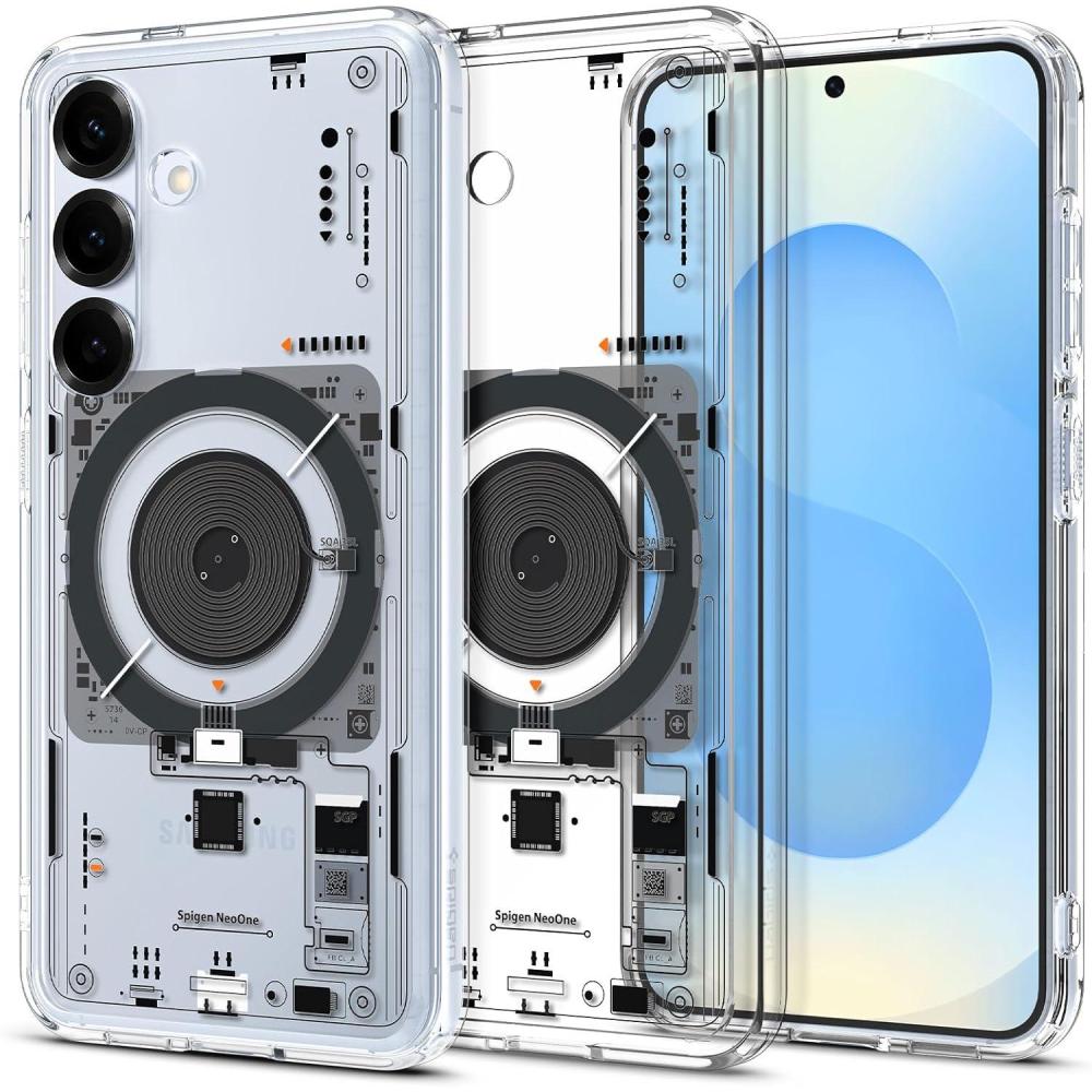 imageSpigen for Galaxy S26 Ultra Case Ultra Hybrid MagFit AntiYellowing Compatible with MagSafe Fast Wireless Charging Clear WhiteNeo One