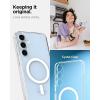 Spigen for Galaxy S26 Ultra Case, Ultra Hybrid MagFit [Anti-Yellowing] [Compatible with MagSafe] [Fast Wireless Charging] – Clear White(Clear)