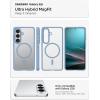Spigen for Galaxy S26 Ultra Case, Ultra Hybrid MagFit [Anti-Yellowing] [Compatible with MagSafe] [Fast Wireless Charging] – Clear White(Light Blue)