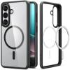 Spigen for Galaxy S26 Ultra Case, Ultra Hybrid MagFit [Anti-Yellowing] [Compatible with MagSafe] [Fast Wireless Charging] – Clear White(Matte Black)