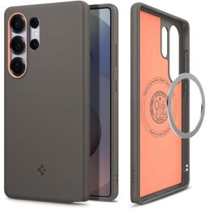 Spigen for Galaxy S26 Ultra Case, Nano Pop MagFit [Compatible with MagSafe] [Fast Wireless Charging] – AVO Green(Papaya Gray)
