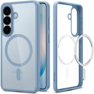 Spigen for Galaxy S26 Ultra Case, Ultra Hybrid MagFit [Anti-Yellowing] [Compatible with MagSafe] [Fast Wireless Charging] – Clear White(Light Blue)