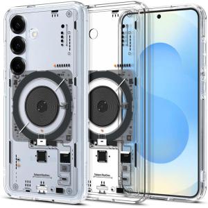 Spigen for Galaxy S26 Ultra Case, Ultra Hybrid MagFit [Anti-Yellowing] [Compatible with MagSafe] [Fast Wireless Charging] – Clear White(Neo One)