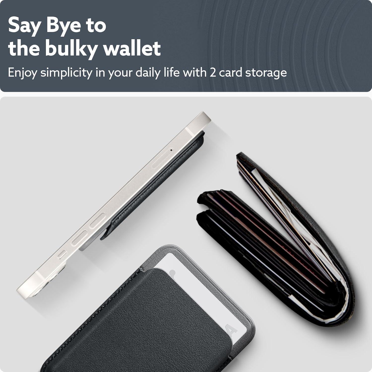 imageCaseology by Spigen for MagSafe Wallet Holds 3 Cards Folder Pop MagFit Compatible with iPhone 171615141312 Models Pixel 10 Series MagSafeCases Pixelsnap and More Card Holder Sky BlueBlack Sesame