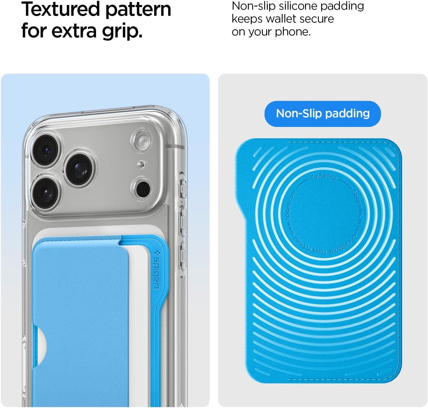 imageCaseology by Spigen for MagSafe Wallet Holds 3 Cards Folder Pop MagFit Compatible with iPhone 171615141312 Models Pixel 10 Series MagSafeCases Pixelsnap and More Card Holder Sky BlueSky Blue