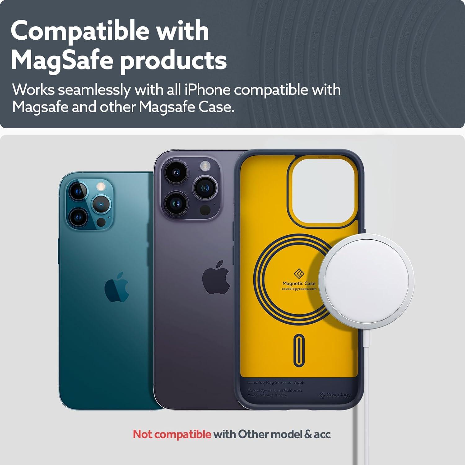 imageCaseology by Spigen for MagSafe Wallet Holds 3 Cards Folder Pop MagFit Compatible with iPhone 171615141312 Models Pixel 10 Series MagSafeCases Pixelsnap and More Card Holder Sky BlueBlack Sesame