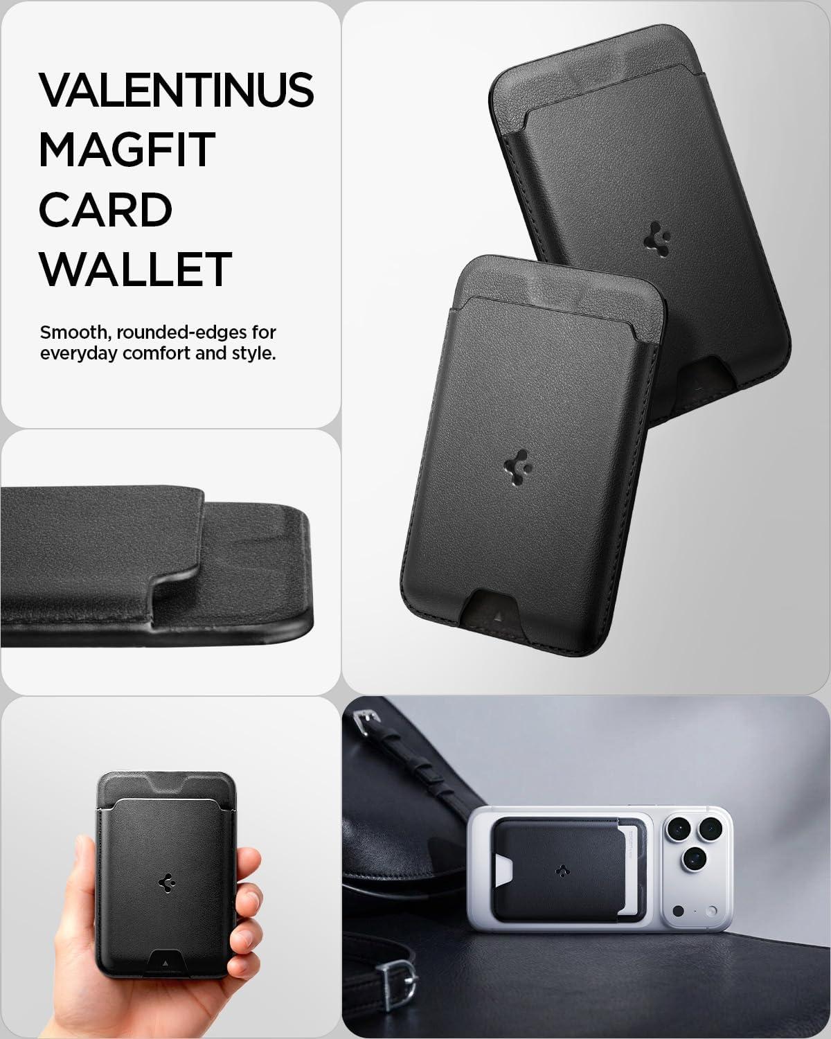 imageSpigen for MagSafe Wallet Holds 5 Cards MagFit Compatible with iPhone 171615141312 Models Pixel 10 Series MagSafeCases Pixelsnap and More Card Holder PU Black 5CardsPU Black