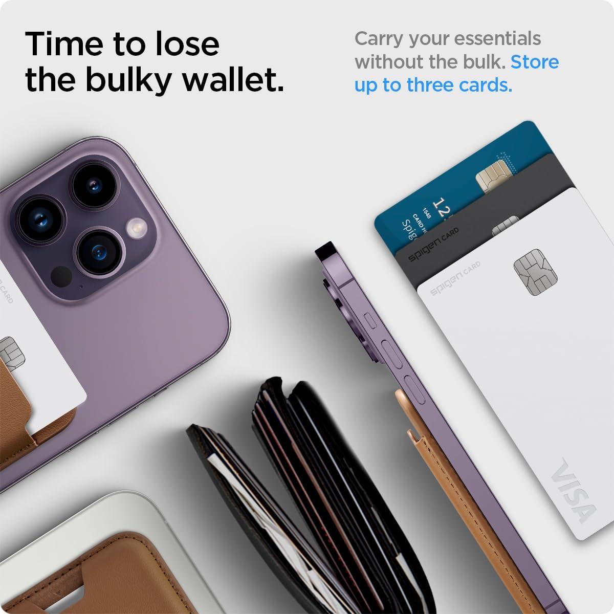 imageSpigen for MagSafe Wallet Holds 5 Cards MagFit Compatible with iPhone 171615141312 Models Pixel 10 Series MagSafeCases Pixelsnap and More Card Holder PU Black 5CardsPU Brown