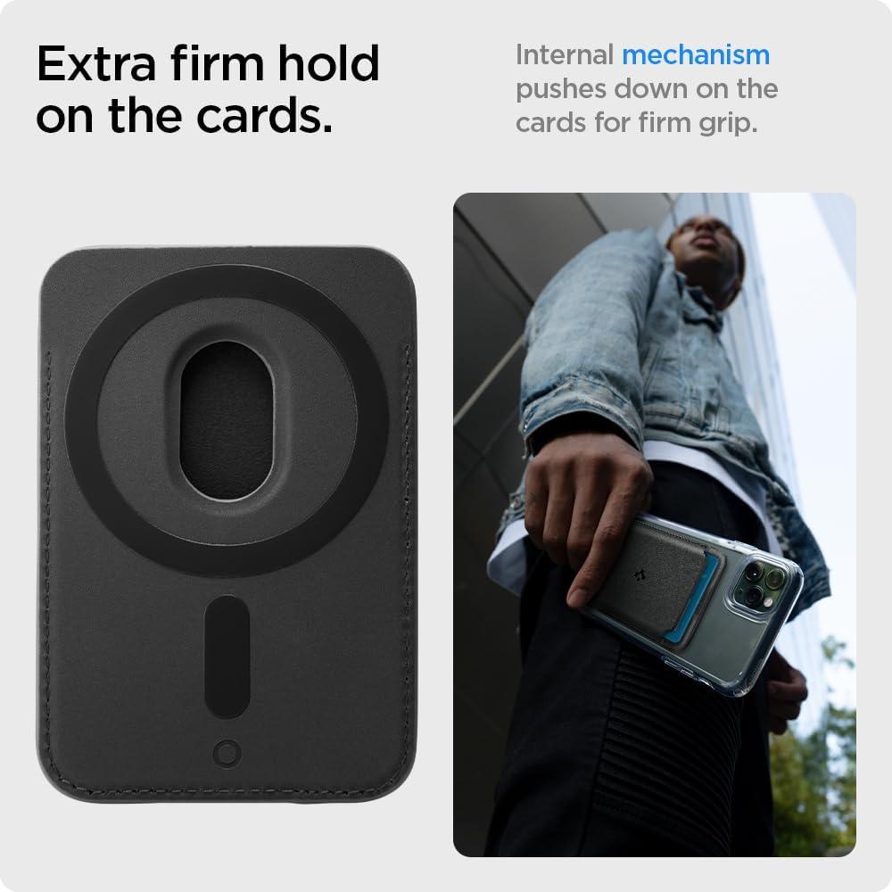 imageSpigen for MagSafe Wallet Holds 5 Cards MagFit Compatible with iPhone 171615141312 Models Pixel 10 Series MagSafeCases Pixelsnap and More Card Holder PU Black 5CardsPU Black