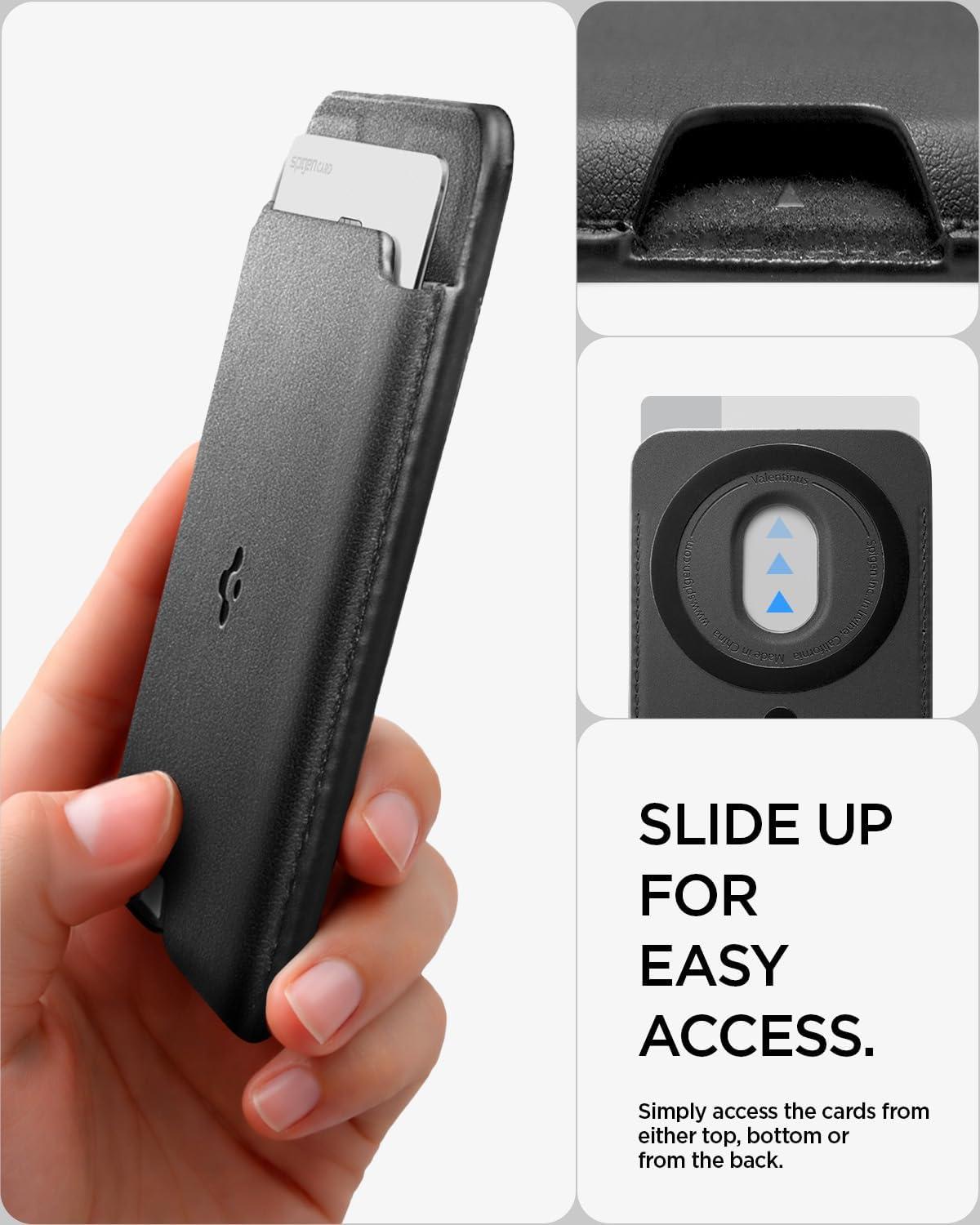 imageSpigen for MagSafe Wallet Holds 5 Cards MagFit Compatible with iPhone 171615141312 Models Pixel 10 Series MagSafeCases Pixelsnap and More Card Holder PU Black 5CardsPU Black