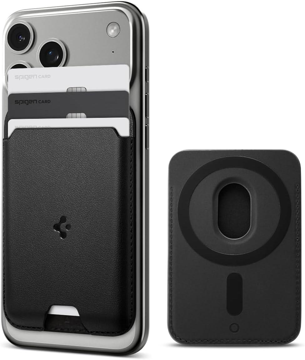 imageSpigen for MagSafe Wallet Holds 5 Cards MagFit Compatible with iPhone 171615141312 Models Pixel 10 Series MagSafeCases Pixelsnap and More Card Holder PU Black 5CardsPU Black