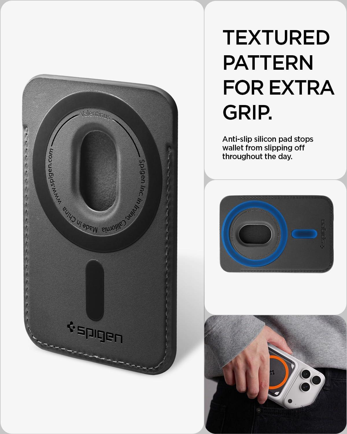 imageSpigen for MagSafe Wallet Holds 5 Cards MagFit Compatible with iPhone 171615141312 Models Pixel 10 Series MagSafeCases Pixelsnap and More Card Holder PU Black 5CardsPU Black MagFit