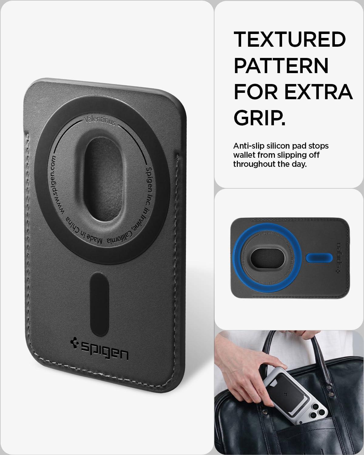 imageSpigen for MagSafe Wallet Holds 5 Cards MagFit Compatible with iPhone 171615141312 Models Pixel 10 Series MagSafeCases Pixelsnap and More Card Holder PU Black 5CardsPU Black