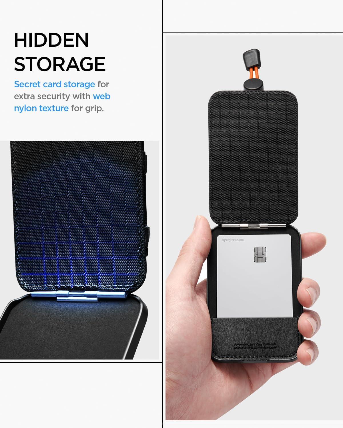 imageSpigen for MagSafe Wallet Slim Fold MagFit Magnetic Wallet Card Holder Tripod Stand Compatible with iPhone 171615141312 Pixel 10 Series MagSafeCompatible Pixelsnap Black 3CardsBlack