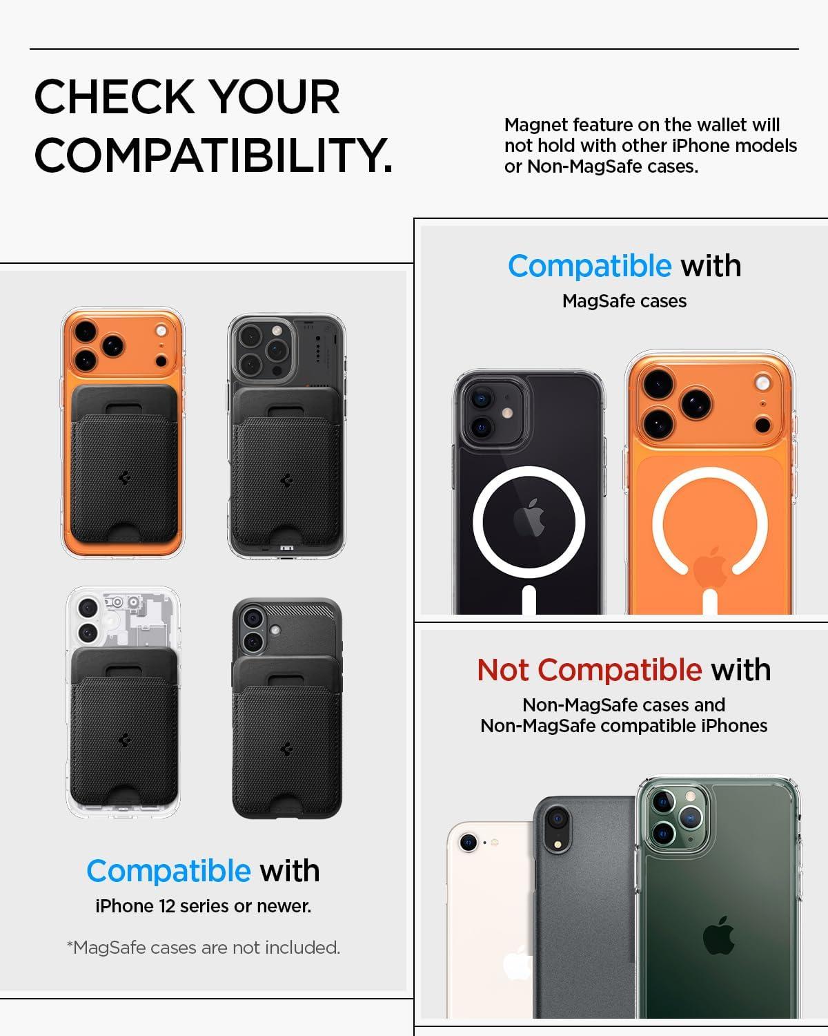 imageSpigen for MagSafe Wallet Slim Fold MagFit Magnetic Wallet Card Holder Tripod Stand Compatible with iPhone 171615141312 Pixel 10 Series MagSafeCompatible Pixelsnap Black 3CardsBlack