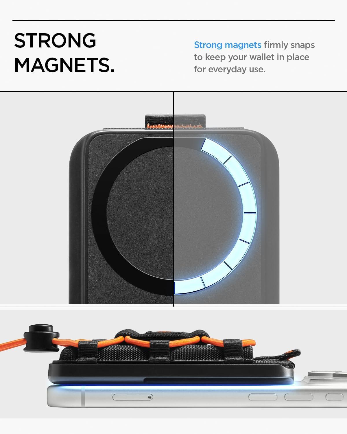imageSpigen for MagSafe Wallet Slim Fold MagFit Magnetic Wallet Card Holder Tripod Stand Compatible with iPhone 171615141312 Pixel 10 Series MagSafeCompatible Pixelsnap Black 3CardsBlack