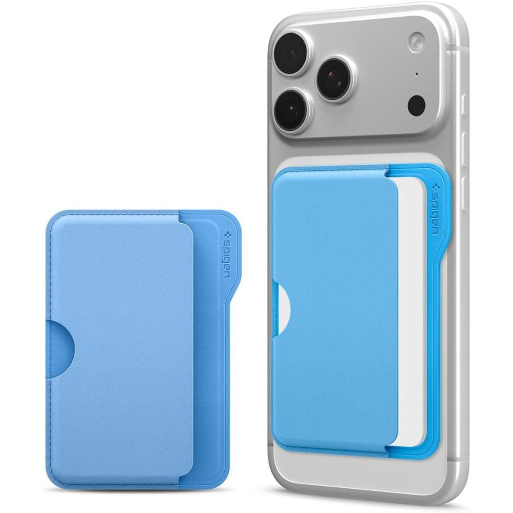 imageCaseology by Spigen for MagSafe Wallet Holds 3 Cards Folder Pop MagFit Compatible with iPhone 171615141312 Models Pixel 10 Series MagSafeCases Pixelsnap and More Card Holder Sky BlueSky Blue