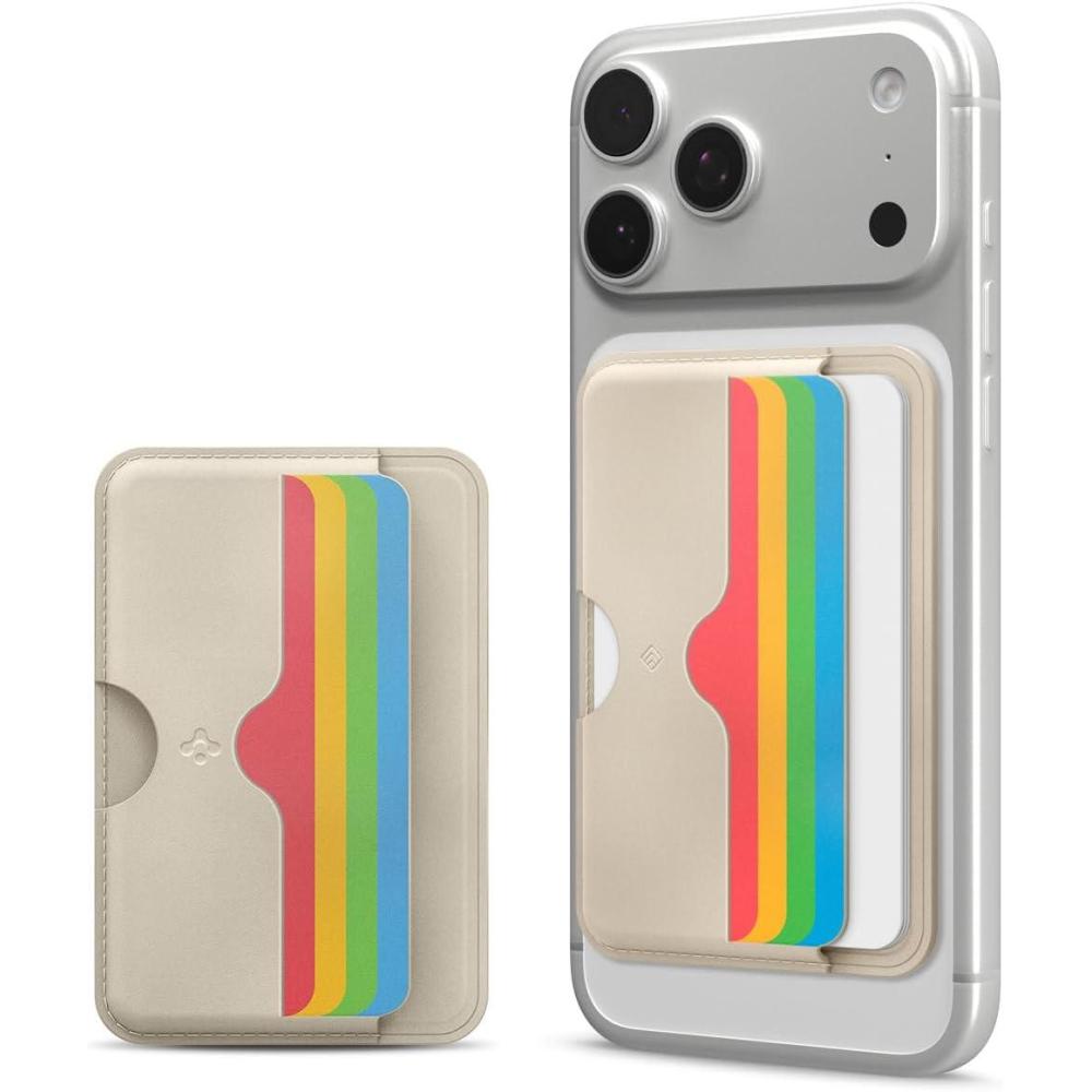 imageCaseology by Spigen for MagSafe Wallet Holds 3 Cards Folder Pop MagFit Compatible with iPhone 171615141312 Models Pixel 10 Series MagSafeCases Pixelsnap and More Card Holder Sky BlueRainbow