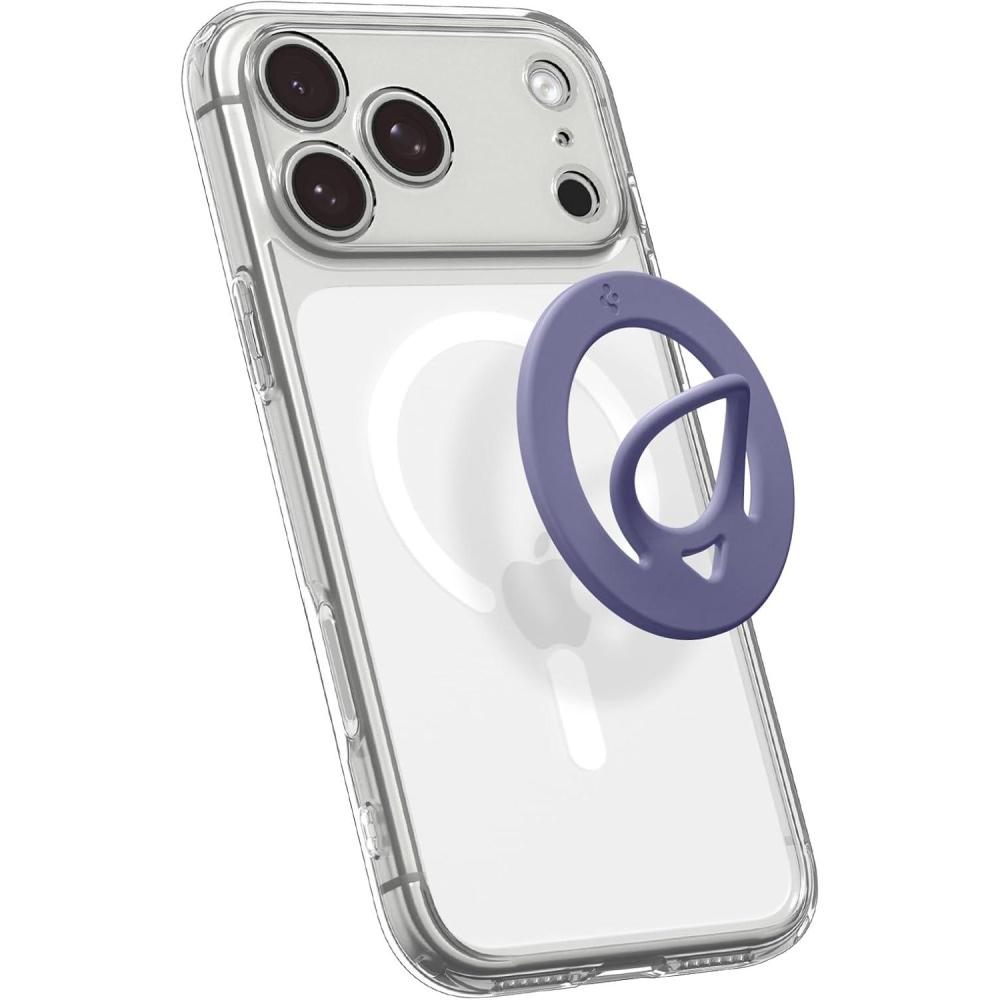 imageSpigen for MagSafe Phone Grip Dual Pop MagFit Compatible with iPhone 171615141312 AirProPro Max Galaxy S26 Series Pixel 10 Series Pixelsnap Double Magnetic Holder  BlackViolet Slim