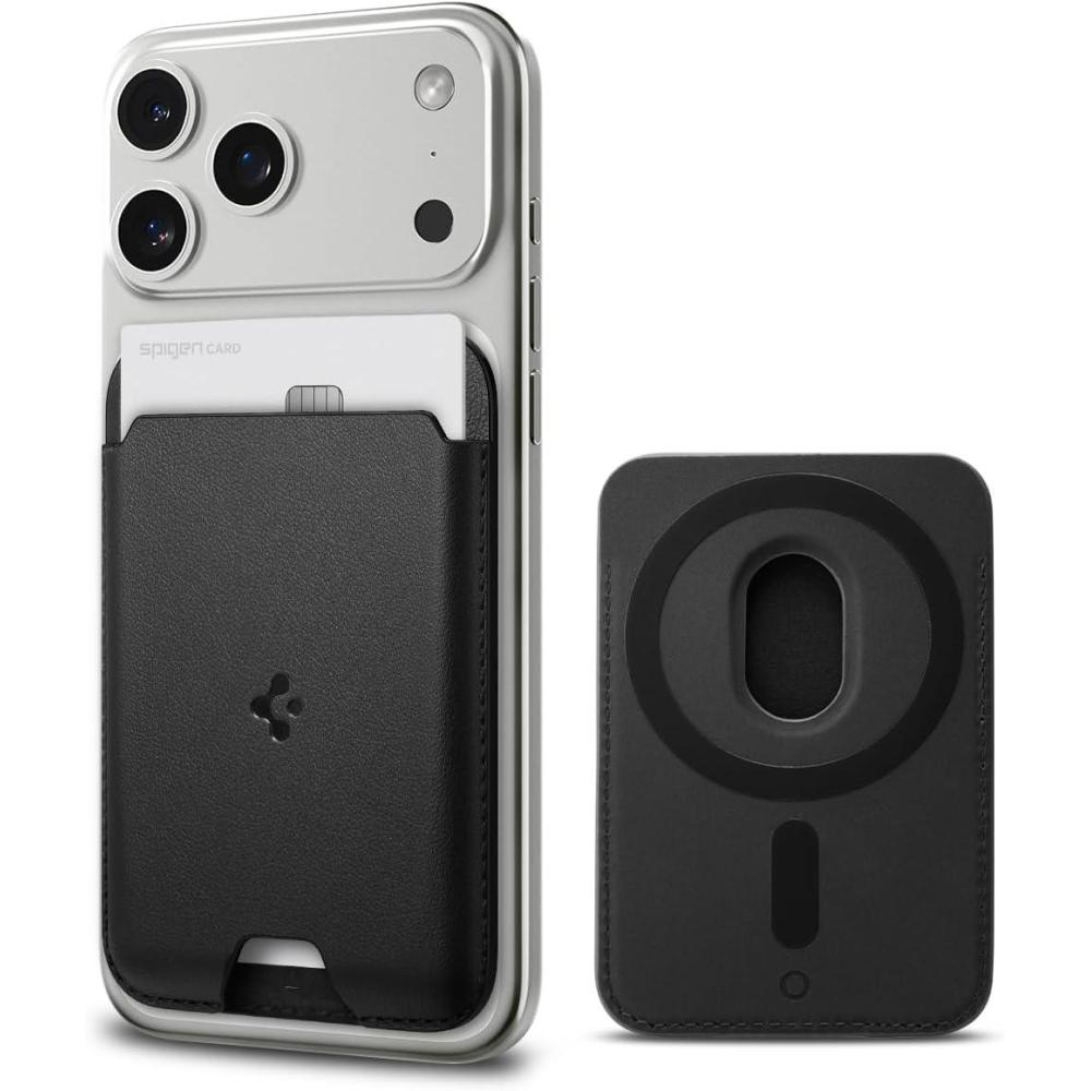 imageSpigen for MagSafe Wallet Holds 5 Cards MagFit Compatible with iPhone 171615141312 Models Pixel 10 Series MagSafeCases Pixelsnap and More Card Holder PU Black 5CardsPU Black