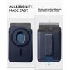 Spigen MagSafe Wallet Sleekband (MagFit) Designed for MagSafe & Pixelsnap Compatible with iPhone 17/16/15/14/13/12, Pixel 10, Galaxy S26/S25/24 Series & More Magnetic Card Holder – Urban Gray(Modern Navy)