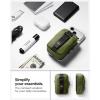 Spigen Magnetic Pouch Organizer RFID Blocking EDC SSD Card Storage Wallet Belt Backpack Clip Designed for MagSafe Pixelsnap iPhone 17/16/15/14/13/12 Pixel 10 Series & More – Olive Green (Tintap Zip)(Olive Green)