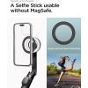 Spigen Selfie Stick Tripod Stand with Bluetooth Remote Control Shutter 24″ Extendable Compatible with MagSafe iPhone 17/16/15/14/13/12 Pixelsnap Pixel 10 Series & More – Black (S571W)(Black (Universal))