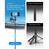 Spigen Selfie Stick Tripod Stand with Bluetooth Remote Control Shutter 24″ Extendable Compatible with MagSafe iPhone 17/16/15/14/13/12 Pixelsnap Pixel 10 Series & More – Black (S571W)(Black (MagFit+))