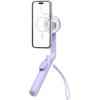 Spigen Selfie Stick Tripod Stand with Bluetooth Remote Control Shutter 24″ Extendable Compatible with MagSafe iPhone 17/16/15/14/13/12 Pixelsnap Pixel 10 Series & More – Black (S571W)(Lavender (Universal))