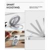 Spigen for MagSafe Phone Grip MagFit, Compatible with iPhone 17/16/15/14/13/Air/Pro/Pro Max, Galaxy S26 Series, Pixel 10 Series, Pixelsnap & More Magnetic Phone Holder Finger Loop Nylon Strap – Silver(Silver)